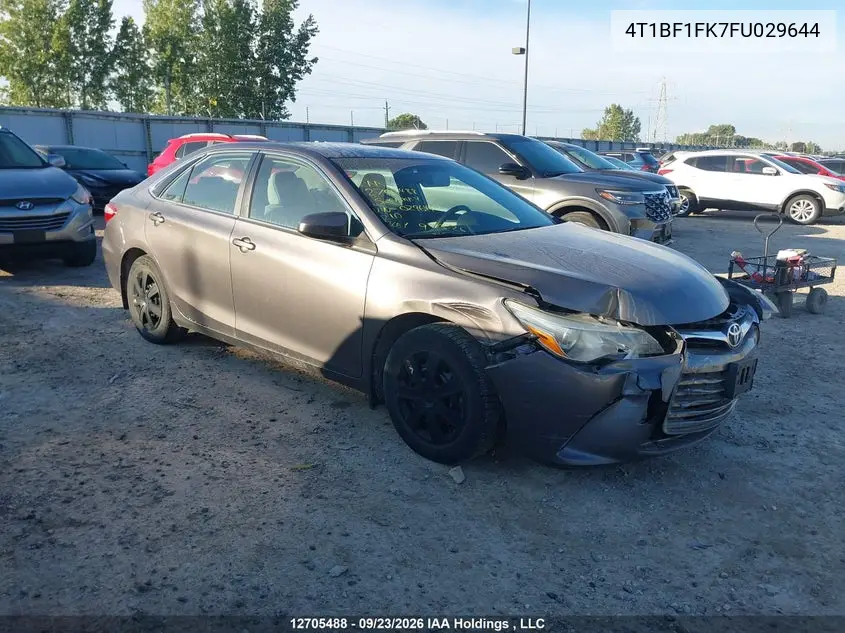 TOYOTA CAMRY 2015, VIN 4T1BF1FK7FU029644