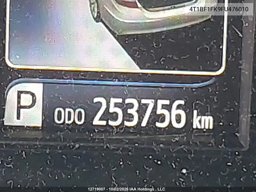 2015 TOYOTA CAMRY VIN 4T1BF1FK9FU476010 — фото 15