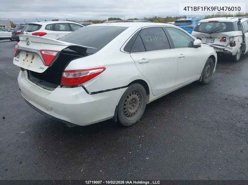 2015 TOYOTA CAMRY VIN 4T1BF1FK9FU476010 — фото 4