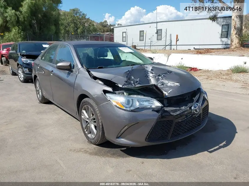 TOYOTA CAMRY 2015, VIN 4T1BF1FK3FU089646
