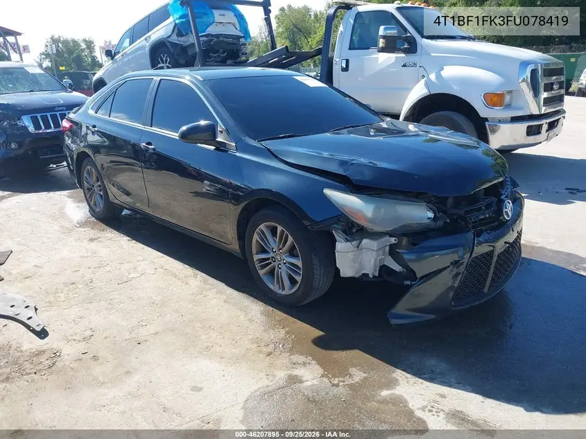 TOYOTA CAMRY 2015, VIN 4T1BF1FK3FU078419