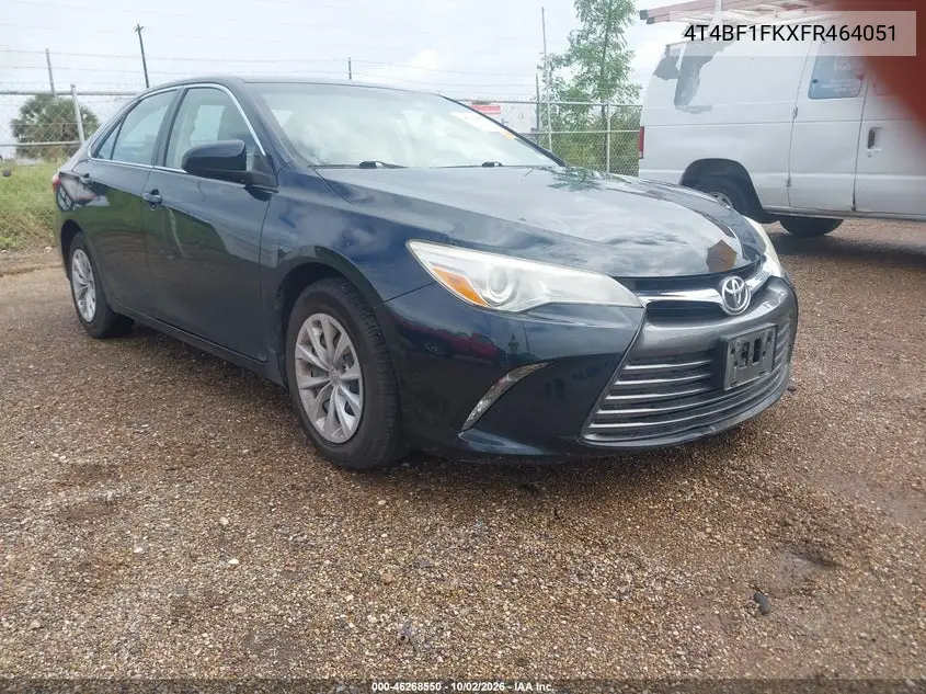 TOYOTA CAMRY 2015, VIN 4T4BF1FKXFR464051