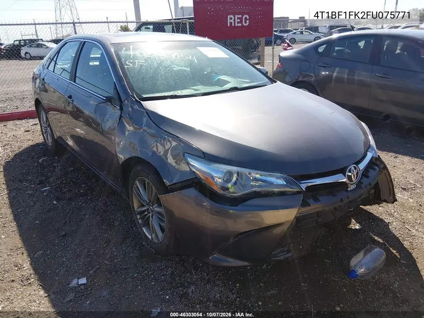 TOYOTA CAMRY 2015, VIN 4T1BF1FK2FU075771