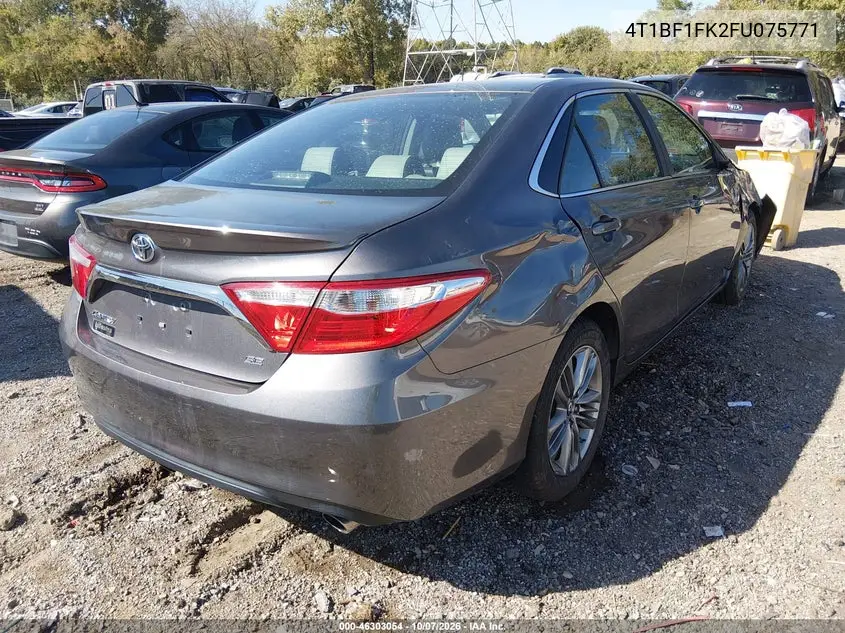 2015 TOYOTA CAMRY VIN 4T1BF1FK2FU075771 — фото 4