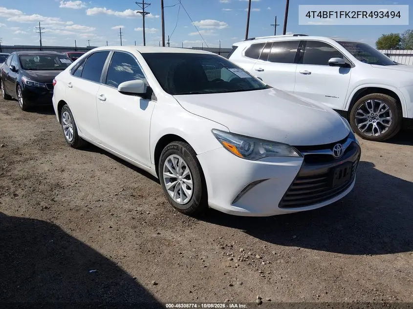 TOYOTA CAMRY 2015, VIN 4T4BF1FK2FR493494