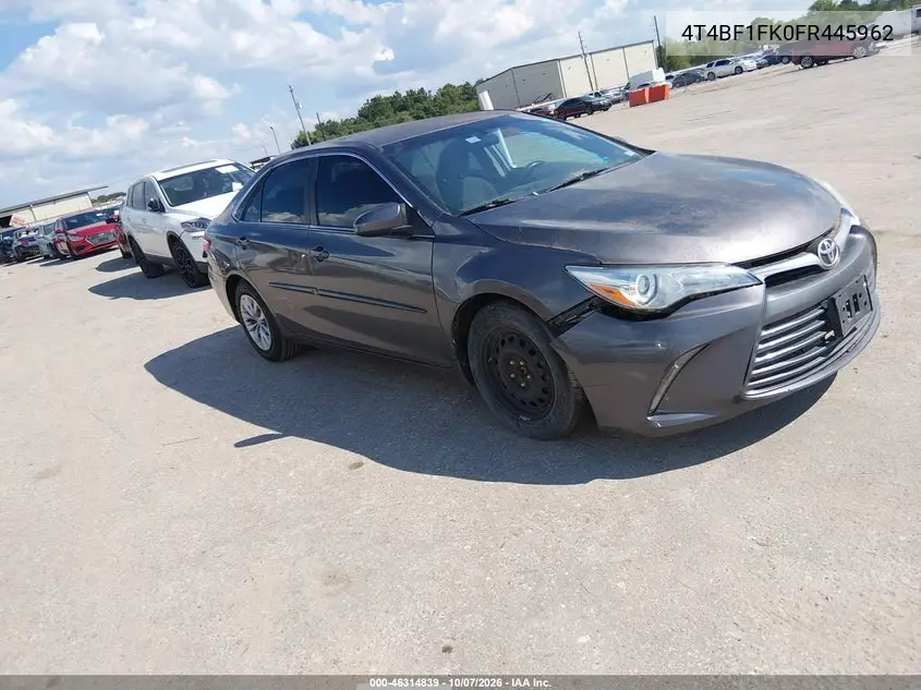 TOYOTA CAMRY 2015, VIN 4T4BF1FK0FR445962