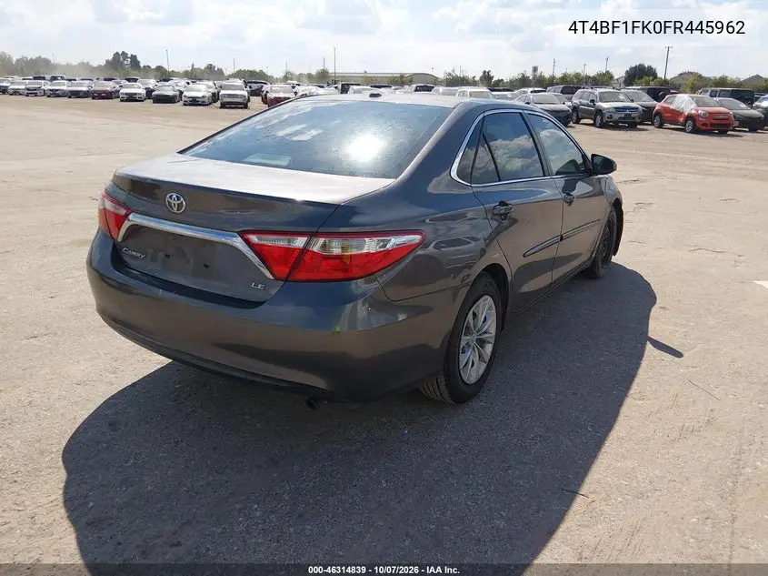2015 TOYOTA CAMRY VIN 4T4BF1FK0FR445962 — фото 4