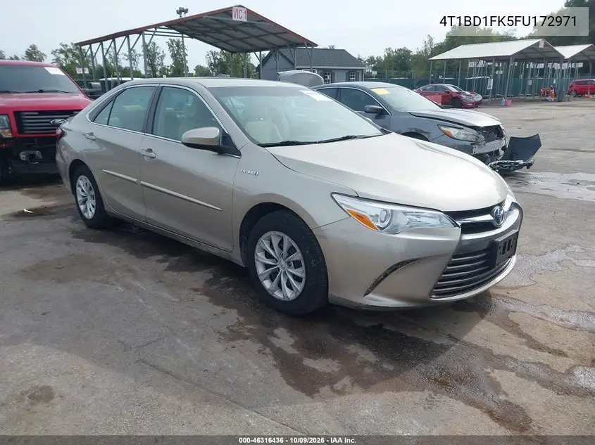 TOYOTA CAMRY 2015, VIN 4T1BD1FK5FU172971