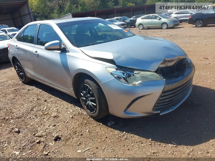 TOYOTA CAMRY 2015, VIN 4T4BF1FK3FR449567