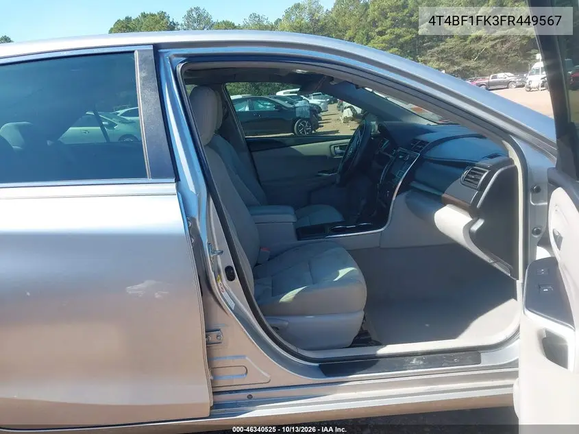2015 TOYOTA CAMRY VIN 4T4BF1FK3FR449567 — фото 5