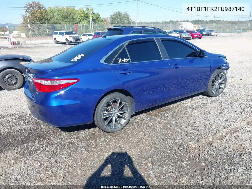 2015 TOYOTA CAMRY VIN 4T1BF1FK2FU987140 — фото 4