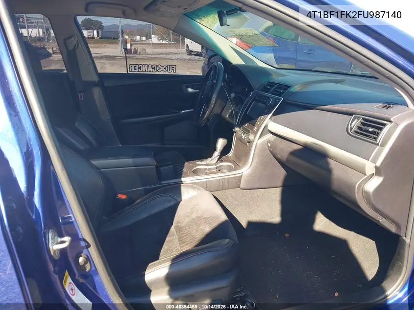 2015 TOYOTA CAMRY VIN 4T1BF1FK2FU987140 — фото 5