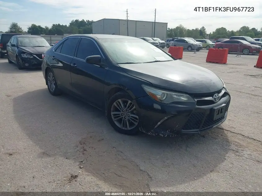 TOYOTA CAMRY 2015, VIN 4T1BF1FK3FU967723