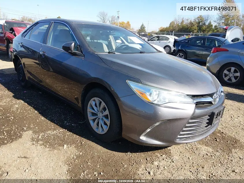 TOYOTA CAMRY 2015, VIN 4T4BF1FKXFR498071
