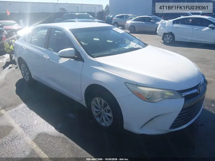 TOYOTA CAMRY 2015, VIN 4T1BF1FK1FU039361