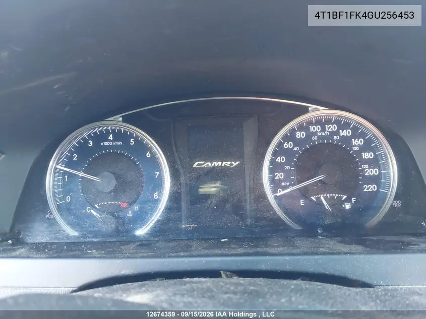 2016 TOYOTA CAMRY VIN 4T1BF1FK4GU256453 — фото 7