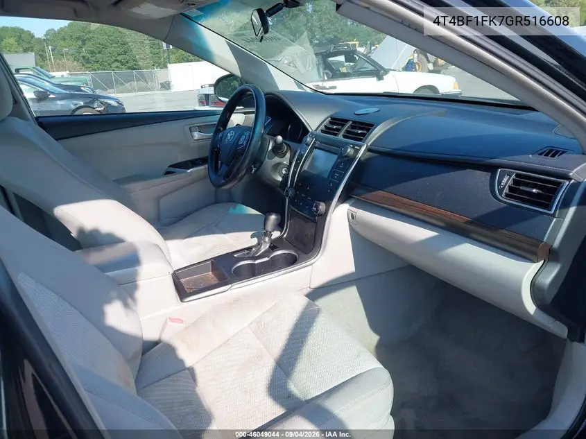 2016 TOYOTA CAMRY VIN 4T4BF1FK7GR516608 — фото 5