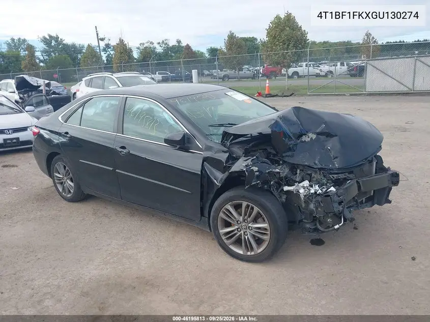 TOYOTA CAMRY 2016, VIN 4T1BF1FKXGU130274