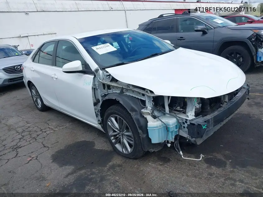 TOYOTA CAMRY 2016, VIN 4T1BF1FK5GU207116