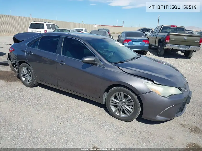 TOYOTA CAMRY 2016, VIN 4T1BF1FK5GU159519