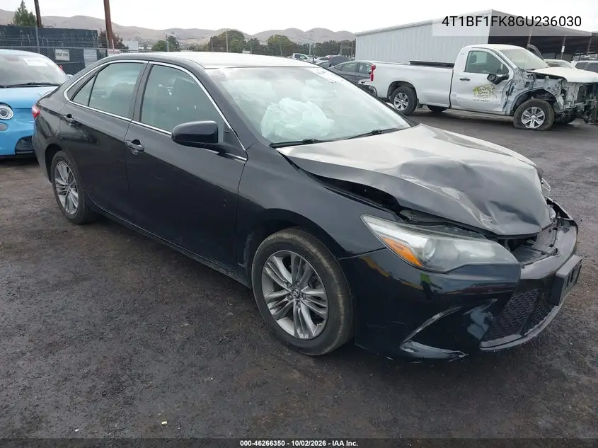 TOYOTA CAMRY 2016, VIN 4T1BF1FK8GU236030
