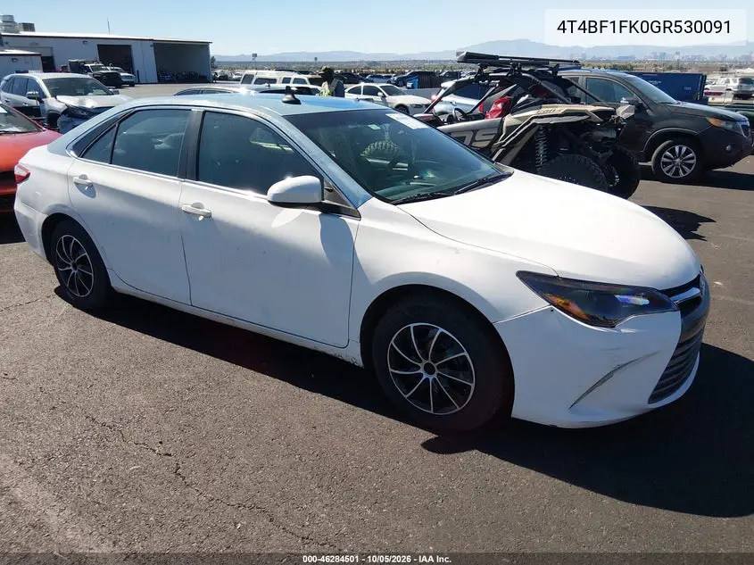 TOYOTA CAMRY 2016, VIN 4T4BF1FK0GR530091