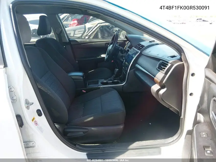2016 TOYOTA CAMRY VIN 4T4BF1FK0GR530091 — фото 5