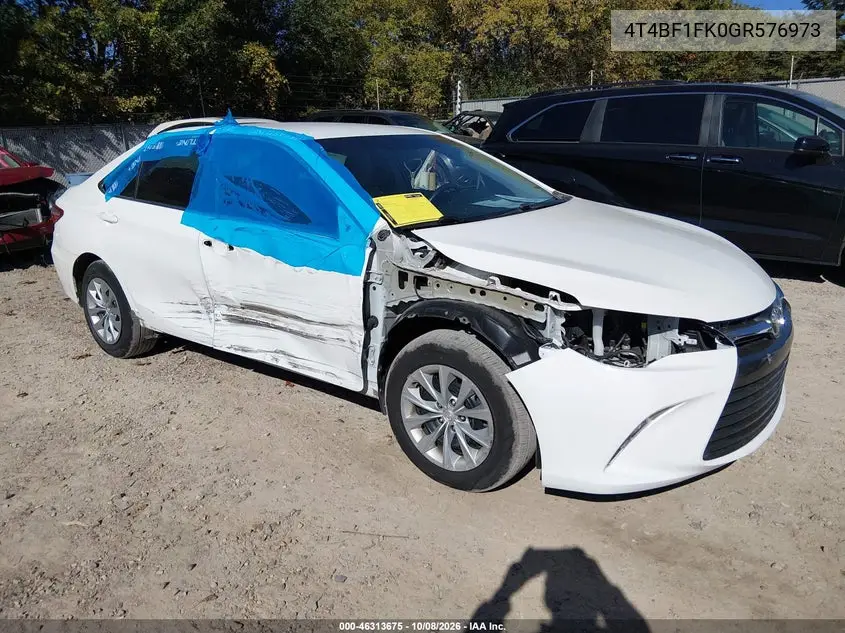 TOYOTA CAMRY 2016, VIN 4T4BF1FK0GR576973