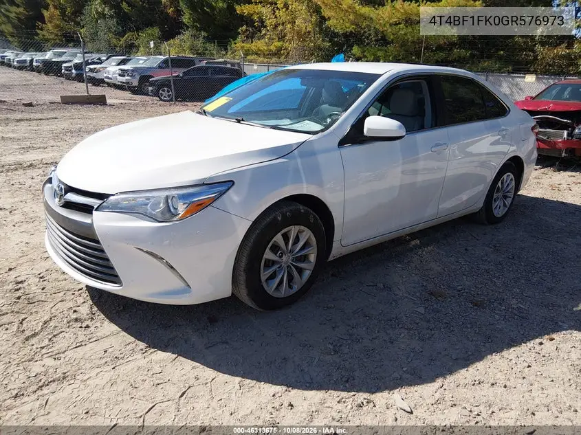 2016 TOYOTA CAMRY VIN 4T4BF1FK0GR576973 — фото 2