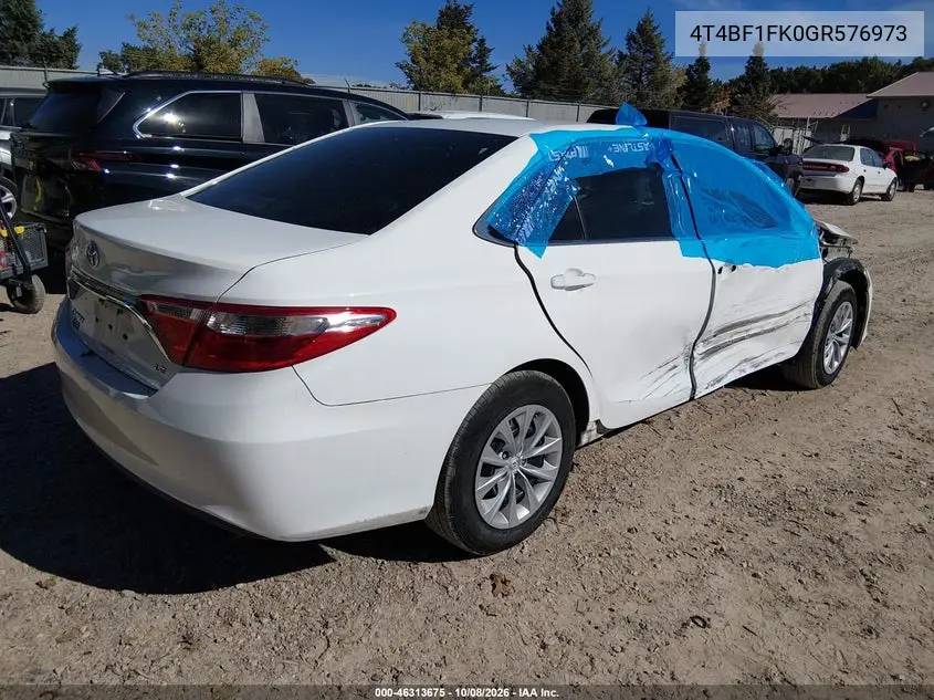 2016 TOYOTA CAMRY VIN 4T4BF1FK0GR576973 — фото 4