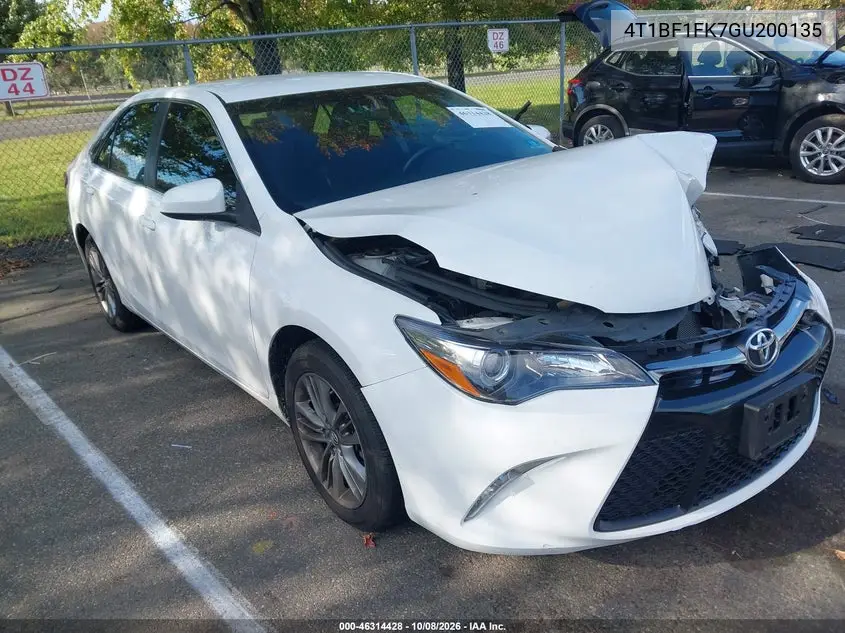 TOYOTA CAMRY 2016, VIN 4T1BF1FK7GU200135