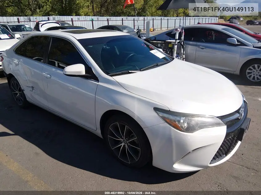 TOYOTA CAMRY 2016, VIN 4T1BF1FK4GU149113