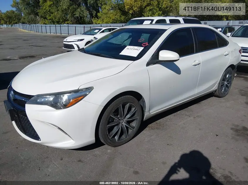 2016 TOYOTA CAMRY VIN 4T1BF1FK4GU149113 — фото 2