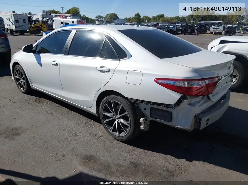 2016 TOYOTA CAMRY VIN 4T1BF1FK4GU149113 — фото 3