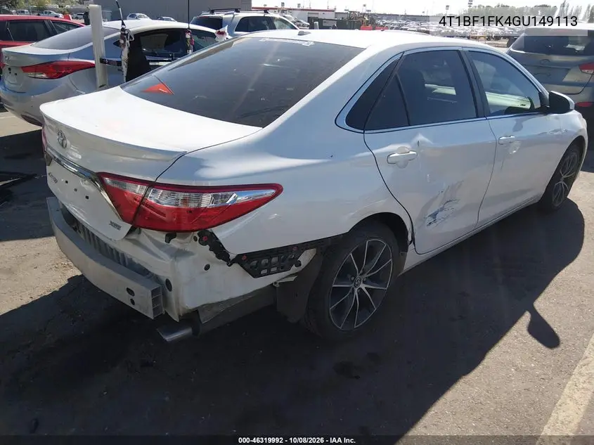2016 TOYOTA CAMRY VIN 4T1BF1FK4GU149113 — фото 4