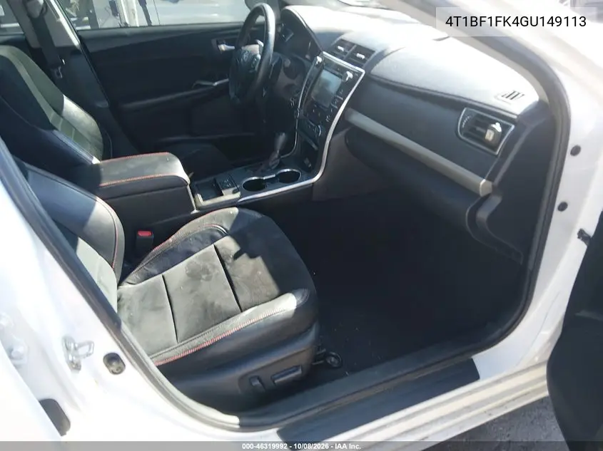 2016 TOYOTA CAMRY VIN 4T1BF1FK4GU149113 — фото 5