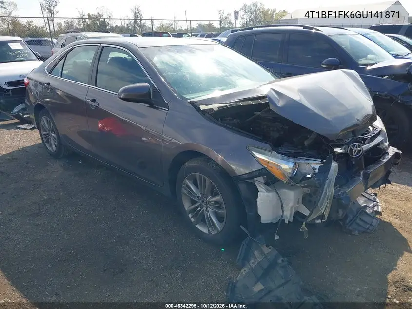 TOYOTA CAMRY 2016, VIN 4T1BF1FK6GU141871