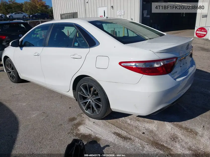 2016 TOYOTA CAMRY VIN 4T1BF1FK2GU238680 — фото 3