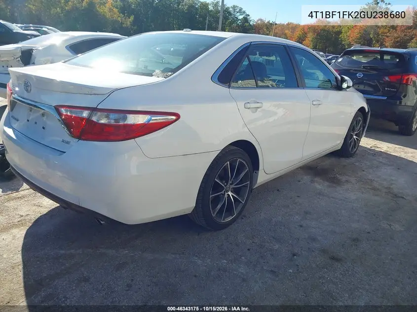 2016 TOYOTA CAMRY VIN 4T1BF1FK2GU238680 — фото 4