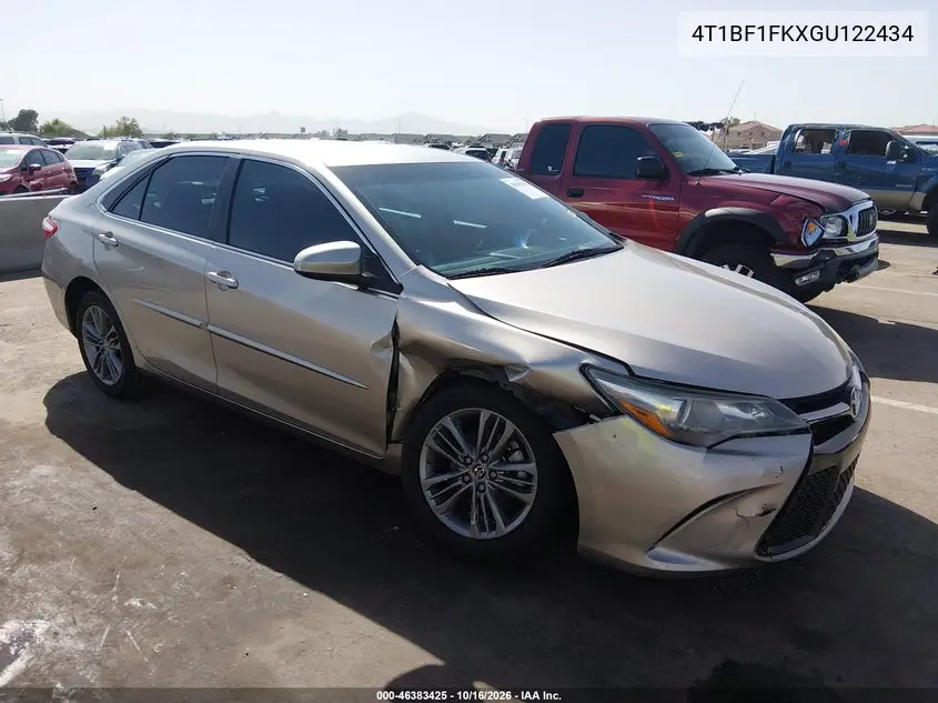 TOYOTA CAMRY 2016, VIN 4T1BF1FKXGU122434