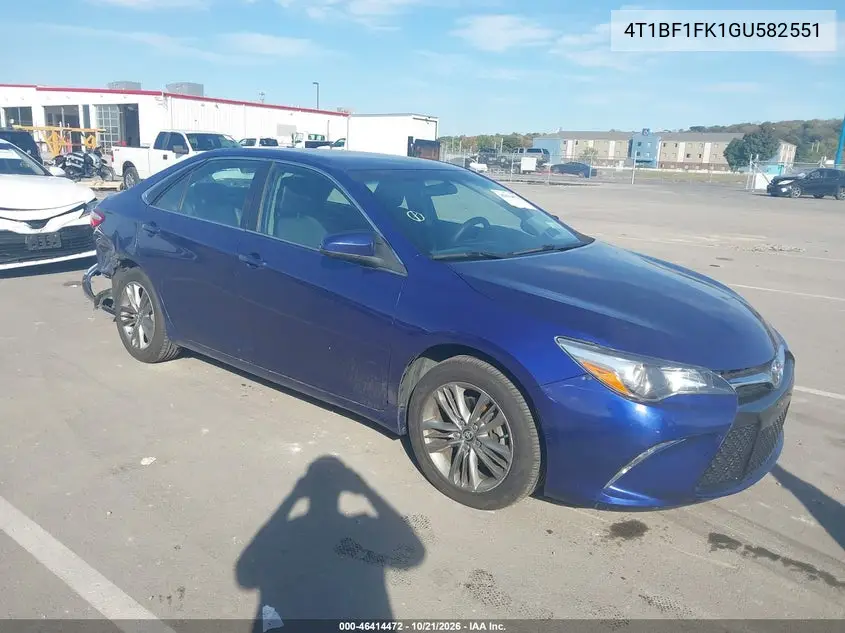 TOYOTA CAMRY 2016, VIN 4T1BF1FK1GU582551