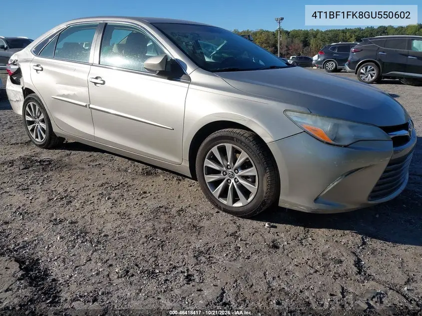 TOYOTA CAMRY 2016, VIN 4T1BF1FK8GU550602