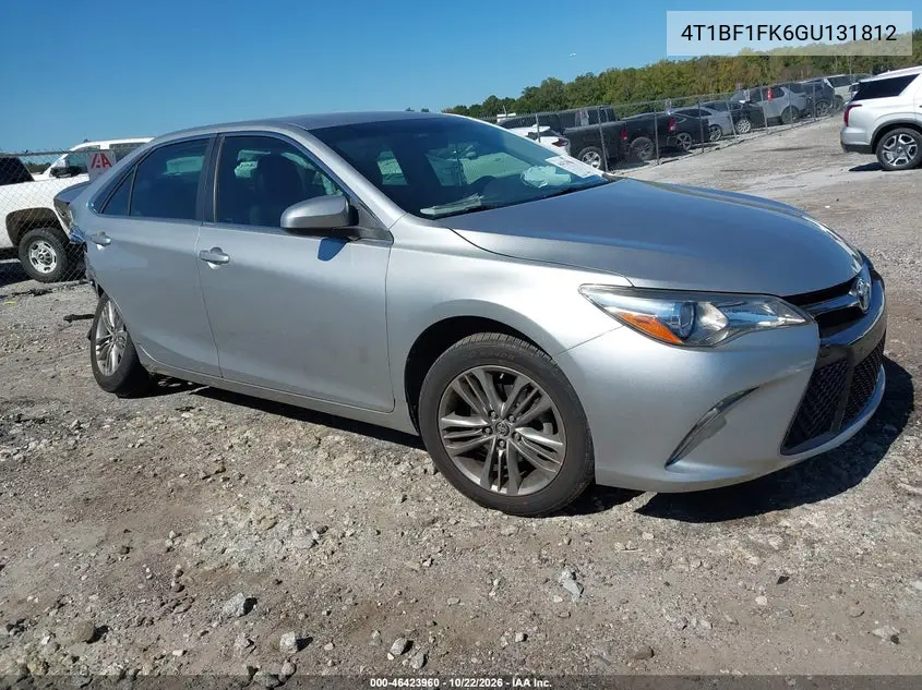 TOYOTA CAMRY 2016, VIN 4T1BF1FK6GU131812