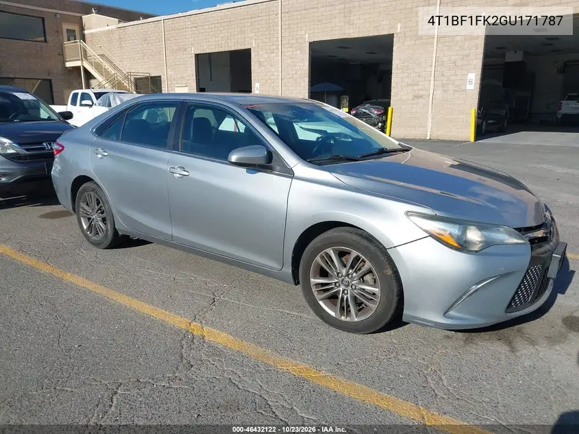 TOYOTA CAMRY 2016, VIN 4T1BF1FK2GU171787