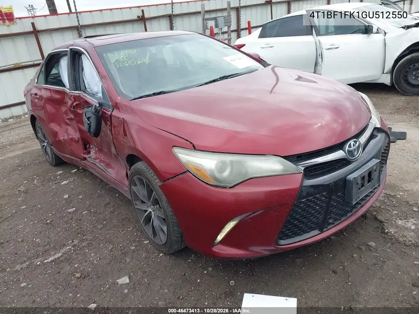 TOYOTA CAMRY 2016, VIN 4T1BF1FK1GU512550