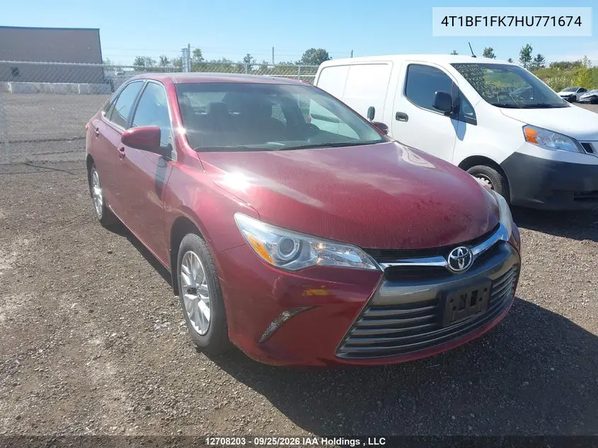 TOYOTA CAMRY 2017, VIN 4T1BF1FK7HU771674