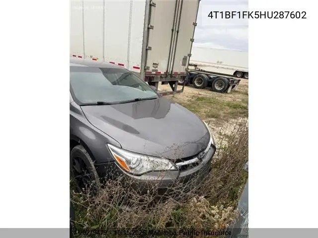 TOYOTA CAMRY 2017, VIN 4T1BF1FK5HU287602
