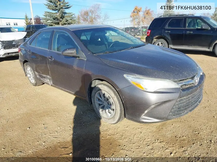 TOYOTA CAMRY 2017, VIN 4T1BF1FK6HU638100