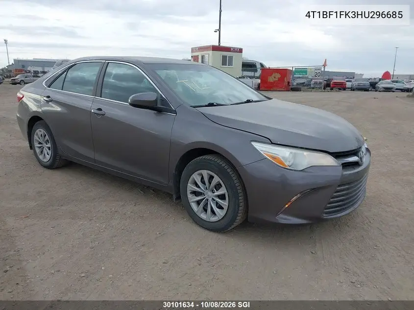 TOYOTA CAMRY 2017, VIN 4T1BF1FK3HU296685