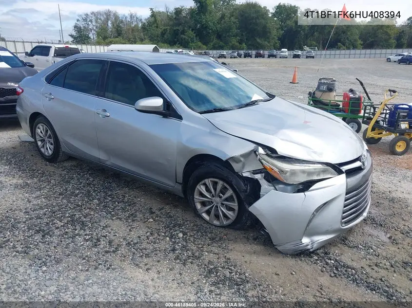 TOYOTA CAMRY 2017, VIN 4T1BF1FK6HU408394
